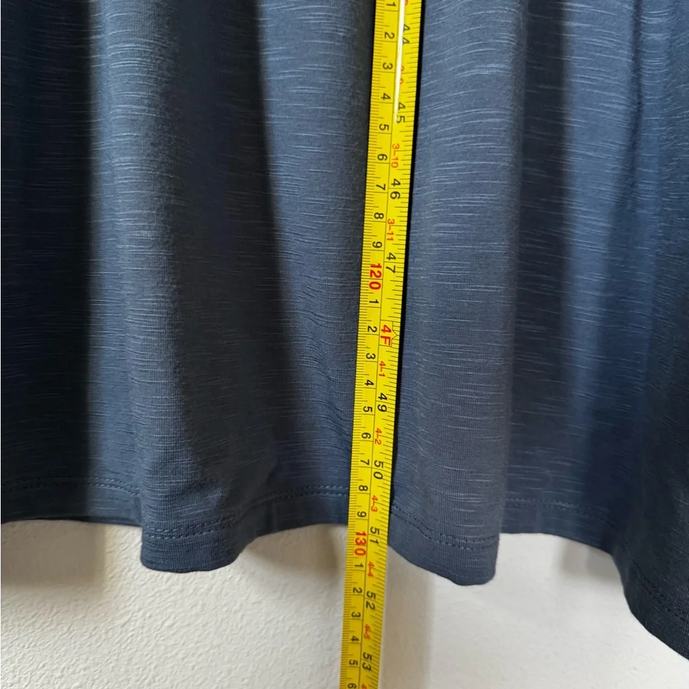 WHBM Blue Rayon Slub Knit Sleeveless Smocked Waist Midi Maxi Dress Womens Large - Picture 14 of 14